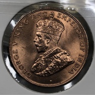 1a.30香港一仙 1933年  [小一仙]【1a.30爆光UNC靚品--超強車輪轉光】【英皇 喬治五世】 香港舊版錢幣・硬幣 $460 (1a.30)