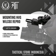 Tactical Store Indonesia - Mounting NVG Wilcox Repro PM BLACK & CREAM - Mounting NVG New Series PNP 