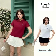 Short Sleeve Polo Shirt with Horse Embroidered Collar – Youthful Medium Form Polo T-shirt, Easy to C