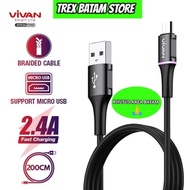 VIVAN VDM200 KABEL DATA MICRO USB 200CM 2.4A