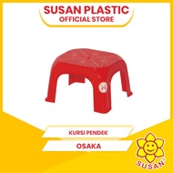 kursi anak - kursi plastik - bangku plastik - kursi pendek osaka - merah