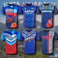 Men T-Shirt Sabahan Batik Jersey Material | Baju T-shirt Lelaki Batik Sabahan Jersey Material