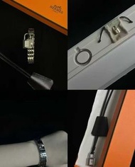 全新 Hermes Kelly watch 手錶 黑銀 一物三用
