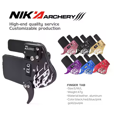 Archery Finger Tab Right Hand Finger Guard Protection Glove Tab For Bow Hunting Shooting Finger Prot