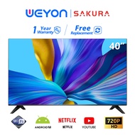 Sakura Android9.0 TV Smart TV 32/40/43Inch Wifi/YouTube/Netflix/DVB-T2 TCLG40SM-LED TV S40A-SM