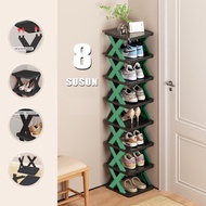 Minimalist Pp Plastic Shelf Product Size 24Cmx26Cmx56Cm Minimalist Plastic Shoe Rack/ 4-8 Tiers