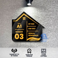 Aesthetic Acrylic House Numbers Custom Stick-Onbebass | Acrylic House Address Number Plate D9