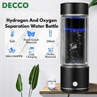 Decco 200 ml Hydrogen And Oxygen Separation Water Bottle Filter Machine Alkaline Electrolyzed Rechar