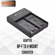 OEM Adapter NP-F to V-Mount Battery Converter - Dual Slot for NP-F Series NP-FM Series NP-QM Series