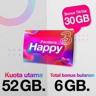 Perdana Tri Happy 52GB (+6GB+TIKTOK)