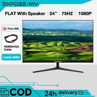 EXPOSE Monitor 24 Inch IPS Built-in Speaker Monitor PC 1080P 75HZ Computer Monitor