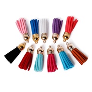 【Cyber】 100PCS Keychain Tassels Leather Tassel DIY Keychain Tassels Multi-color