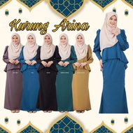 🇲🇾 Kurung Arina Mom Kids New Design Dress Raya Ootd Viral Melayu Moden Baju Hasnuri Murah Kain Slim 