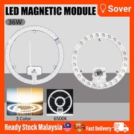 Magnetic 36W 3 color LED Module Replace CIRCULAR TUBE LIGHT LAMPU BULAT