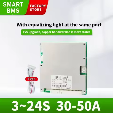 JBD BMS Lifepo4 14S 16S 20S 24S Bms 48V 60V 72V Lifepo4 Battery Protection Board Common Port Balance