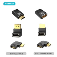HDMI 2.1 Male to Female Angled extender 90° 270 ° HDMI Adapter HDMI 8K Converter