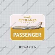 Vinyl Sticker Etihad Airways Card Model Passanger Sign Sticker
