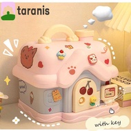 TARANIS Cash Box Interesting Cartoon Save Money Key Unlocking Password Auto Scroll Money Saving Box