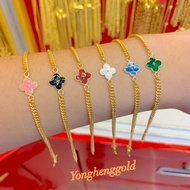 สร้อยข้อมือทองครึ่งสลึง YHGOLD ห้อยจี้ลงยา ทองแท้96.5% มีใบรับประกัน