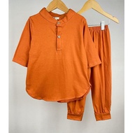 MERAH KATUN KEMEJA *NurBarkah* Koko WALI BRICK RED AGE 1-5 YEARS STUDY UNIFORM BABY TODDLER KINDERGA