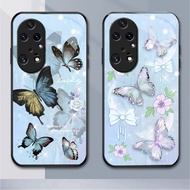 Butterfly Huawei P Series glass phone case P50pro P20 P20pro P30 P30lite P40 P40pro P30pro P8 P20lit