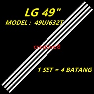 New 4 pcs/set 49uj632t LG 49 "LED TV backlight 49uj632 (ready stock)