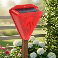 Solar-Powered Dog Bark & Flashing Light Alarm – Waterproof Outdoor Deterrent for Villas, Farms & Gar