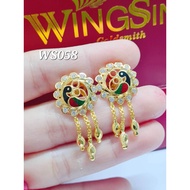 Wing Sing 916 Gold Earrings / Subang Indian Design  Emas 916 (WS058)