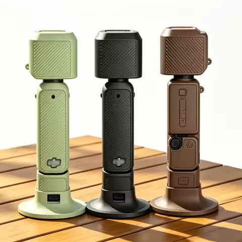 Silicone Case for DJI Osmo Pocket 4 Gimbal Camera Handle Soft Protective Case Non-Slip Desktop Base 