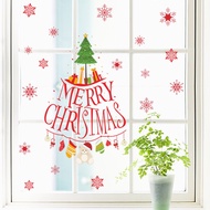 Merry Christmas Tree Gift Wall Sticker Decals Snowflake Christmas Store window g