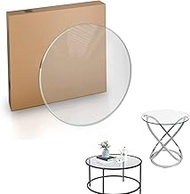Clear Glass Table Top Easy To Clean - Round Tops Made Of Tempered 9mm Thick High Temperature Hardnes
