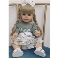 Boneka Karakter Bayi Mainan Boneka Perempuan Reborn full body Size 55CM Bahan Silikon