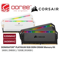 CORSAIR DOMINATOR PLATINUM RGB DDR4 DRAM (16GB/32GB) 3200MHZ/3600MHZ INTEL/RYZEN DESKTOP DIMM PC / P
