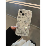 Japanese Korean Feather Yarn Flower iPhone15Promax Phone Case Apple 14/13/11 All-Inclusive xs/xr Sof