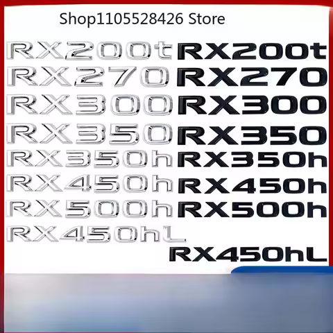 3D ABS Letters Logo Car Rear Trunk Emblem Badge Sticker Styling Accessories For RX200t RX270 RX300 R