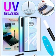 LAYAR Tempered Glass UV Curved Huawei P50Pro P40Pro P30 P30Pro NOVA 9 9Pro Mate 40Pro 30Pro 20Pro Tempredglass Curved Full Curve Front Protector Screen Anti-Scratch Clear Glass Ultra Violet Huawei Mate 40 30 20 PRO P40 P50 5G