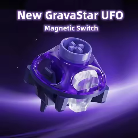New GravaStar UFO Magnetic Switch Deep Clacky Sound Hot Swap 40gf Magnetic Linear Switches for Keybo