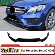 For Mercedes Benz C Class W205 C180 C200 C260 C250 0300 2014-2018 Front Bumper Lip chin Decoration T