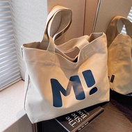 Student Canvas Bag Large Capacity Tote Bag Versatile Printed Mommy Handheld Shoulder Bag Shopping Ba