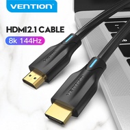 Vention HDMI 2.1 Cable 8K 60Hz 4K 120Hz 3D Dynamic HDR HiFi 2K 144Hz 48Gbps High Speed HDMI UHD Cable Adapter For PS4 Splitter Monitor Projector Switch Box Extender Audio Video Sync 8K HDMI Cable Cord