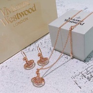 Vivienne Westwood 粉色耳環/項鍊