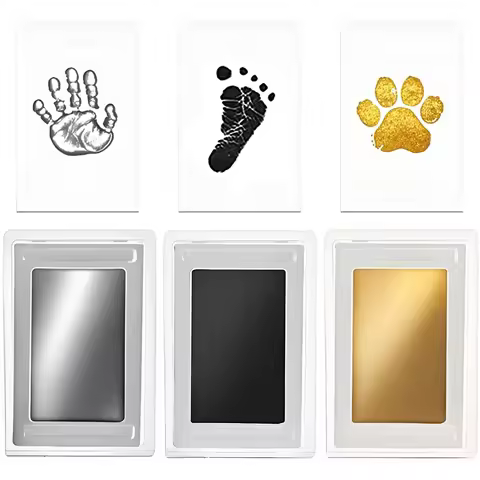 Large Inkpad for Baby Handprint Footprint Newborn Baby Souvenirs Non-Toxic, Pet Inkpads