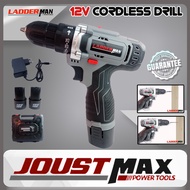 LADDERMAN 12V 2 SPEED Cordless Drill Screwdriver with Li-Ion Battery 3 Pin Charger