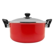 Dutch Oven Ebonit/Non-Stick Ebonite Dutch Oven Pan With Maspion Glass Lid [24Cm]