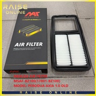 MEAUSU AIR FILTER  MSAF-BZ100(17801-BZ100)  MODEL: PERODUA AXIA 1.0 OLD