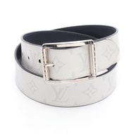 【二手】LOUIS VUITTONCeinture Reverso 40mm男士皮帶，Monogram帆布，銀色五金，雙面可用，M0003，真皮材質，男士，二手