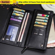 HORIZO Leather Purse Fashion Checkbook Gifts Card Holder