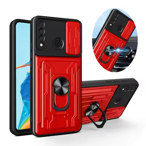 Case For Huawei P60 P40 P30 Lite E Y5P Y6S Y6P Y7A Y8S Y9A Prime 2019 Pro Slide Stand Ring Camera Mi