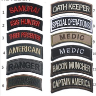 Military Medicine Ranger Embroidery Tactical Military Morale Patch Badge Combat Badge Decal Clothes 