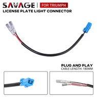 For Street Triple 765 S/R/RS 660 660S 765RS 765R 765S Motorcycle License Plate Light Cable Plug Conn